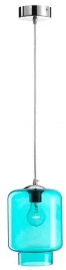 Κρεμαστό Φωτιστικό Οροφής E27 60W Γυαλί Luma Lighting-114-01024-04-bleu-Μπλε 114-01024-04-bleu