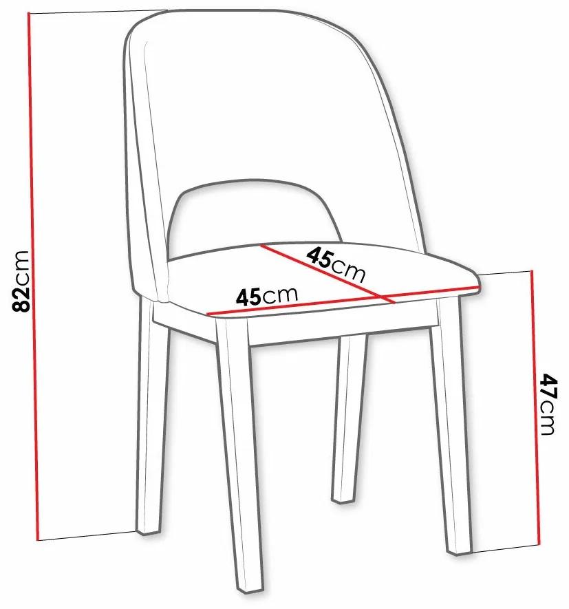 Καρέκλα Victorville 333, Ανοιχτό καφέ, Μαύρο, 82x45x45cm, 6 kg, Ταπισερί, Ξύλινα, Ξύλο: Οξιά | Epipla1.gr