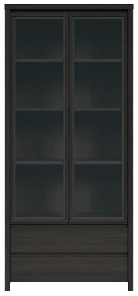 Βιτρίνα Boston E113, Wenge, Με πόρτες, Με συρτάρια, 201x90x41cm