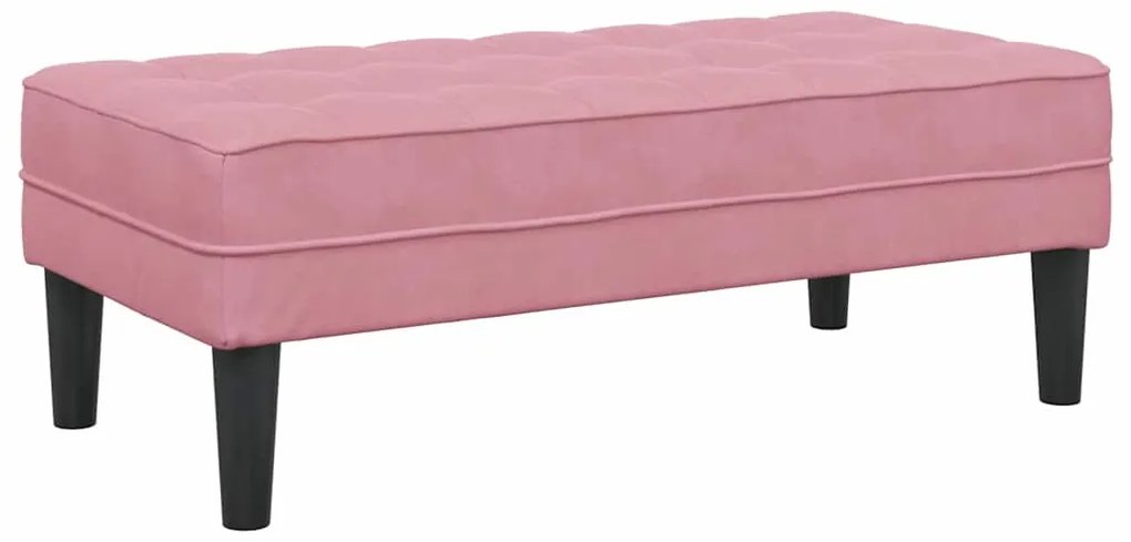 vidaXL Παγκάκι Ροζ 113x57x39 εκ. Βελούδο