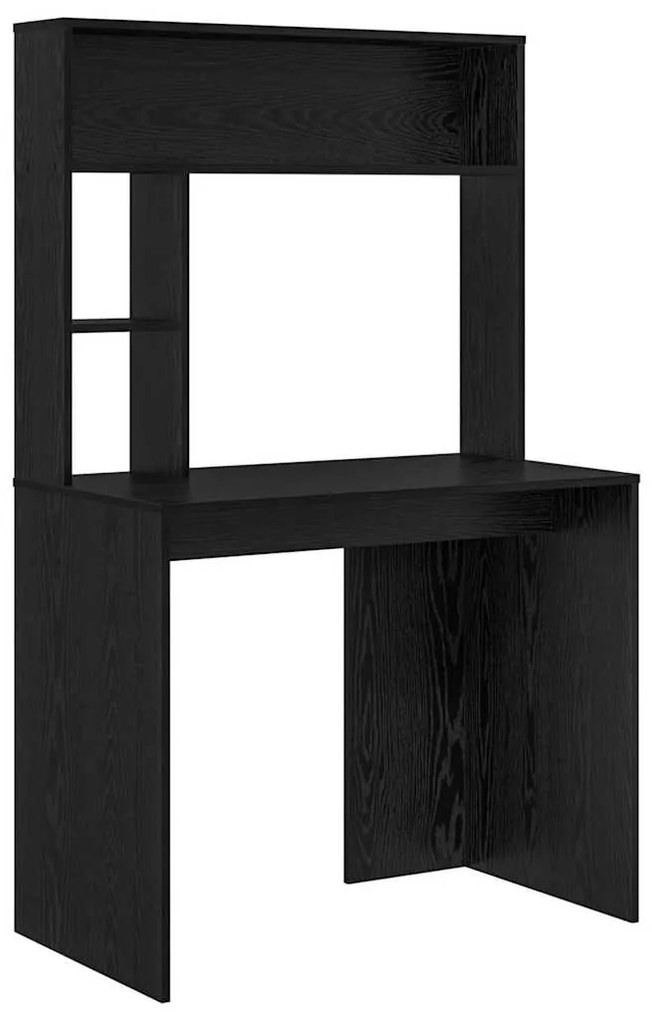 vidaXL Γραφείο με ράφι Μαύρη δρυς 91 x 50 x 149 εκ Επεξεργασμένο ξύλο