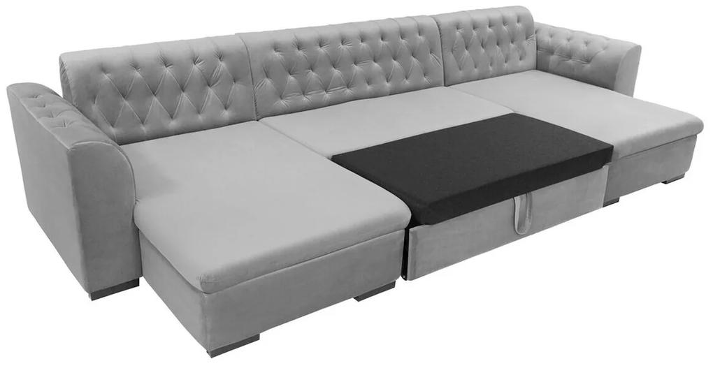 Chesterfield γωνιακός καναπές Comfivo 255, Λειτουργία ύπνου, 365x154x82cm, 174 kg, Πόδια: Πλαστική ύλη | Epipla1.gr