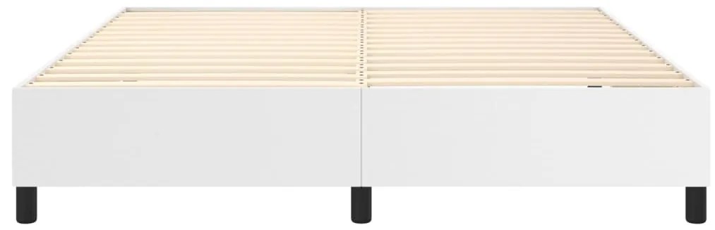vidaXL Σκελετός Κρεβατιού με Ελατήρια Λευκό 180x200 εκ. από Συνθετικό Δέρμα