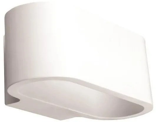 Απλίκα Τοίχου G9 1X6W Γύψος Οβάλ Small 147-53304 Λευκό Eurolamp-147-53304-Λευκό 147-53304