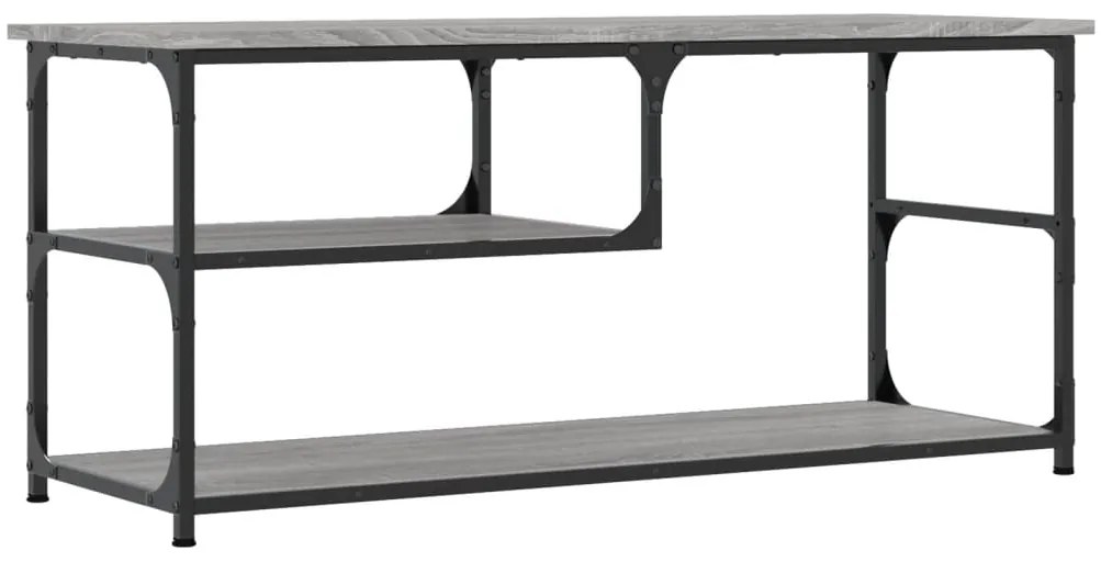 vidaXL Έπιπλο Τηλεόρασης Γκρι Sonoma 103x38x46,5 εκ. Επεξ. Ξύλο/Ατσάλι