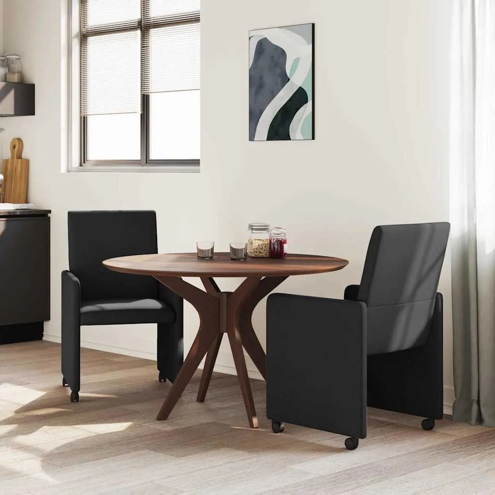 vidaXL Καρέκλα τραπεζαρίας 2 pcs Μαύρο 57 x 66 x 94 εκ ύφασμα