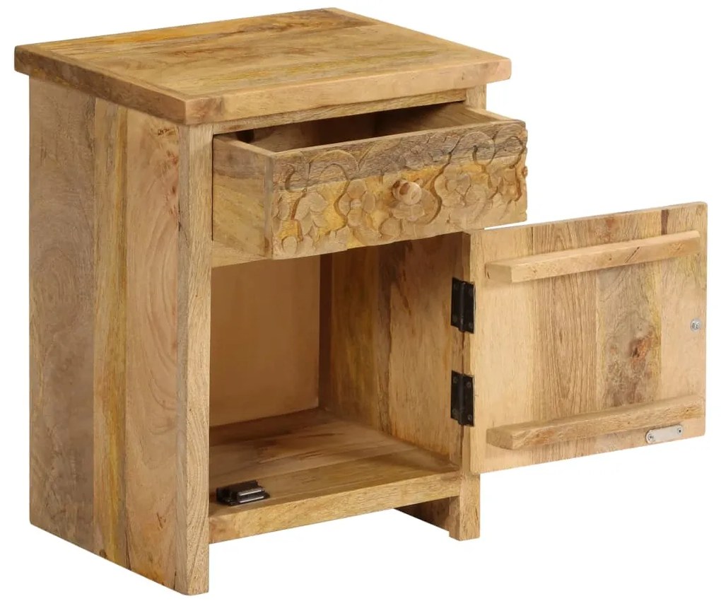 vidaXL Κομοδίνο 40 x 30 x 50 εκ. από Μασίφ Ξύλο Μάνγκο