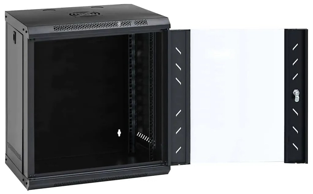 vidaXL Ντουλάπα δικτύου με αποθήκευση Μαύρο 53 x 45 x 60 εκ Ατσάλι