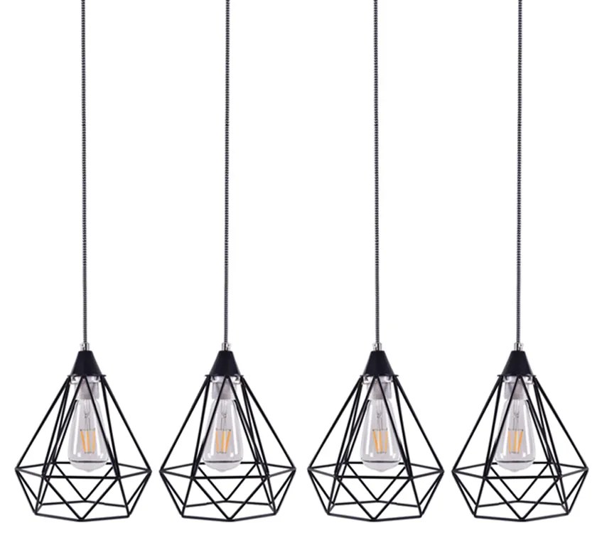 Φωτιστικό Οροφής Πολύφωτο Homelighting Mila 77-4348 Black