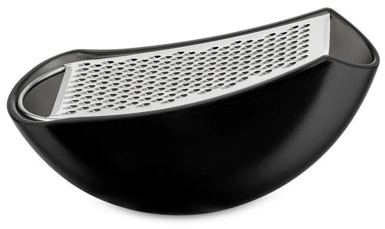Τρίφτης Τυριού Και Δοχείο Συλλογής Parmenide AARU01 B 15,3x7,5x6,7cm Black-Silver Alessi Steel,Plastic