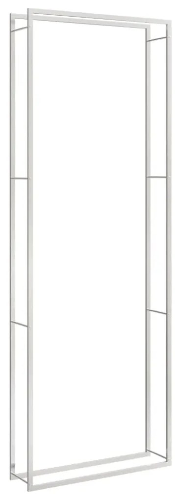 vidaXL Ραφιέρα Καυσόξυλων 110x28x312 εκ. από Ανοξείδωτο Aτσάλι
