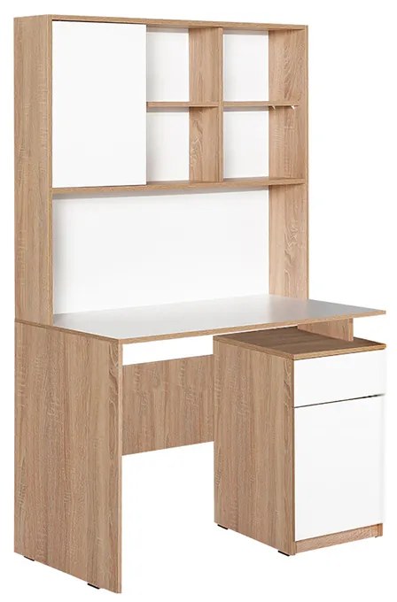 Γραφείο Plus Megapap σε χρώμα sonoma - λευκό 105x56x170εκ. GP009-0015