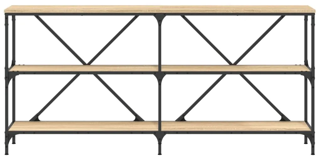 vidaXL Τραπέζι Κονσόλα Sonoma Δρυς 160x30x75 εκ. Επεξ. Ξύλο/Σίδηρος