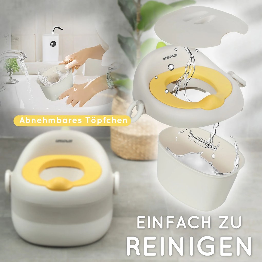 AIYAPLAY Γιογιό 3-σε-1 για Παιδιά, Αποσπώμενο Κάθισμα, Επένδυση από Δερματίνη, έως 50 kg, 6 μηνών έως 6 ετών, Γκρι