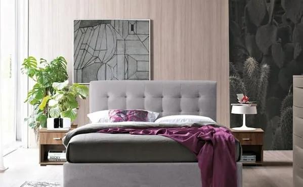 Κρεβάτι Evelyn Διπλό 150x200 Επενδεδυμένο - Ύφασμα με επιλογές χρωμάτων