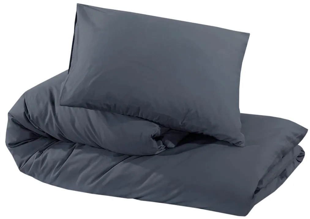 vidaXL Σετ Παπλωματοθήκης Ανθρακί 220x240 εκ. Ελαφρύ Ύφασμα Μικροϊνών