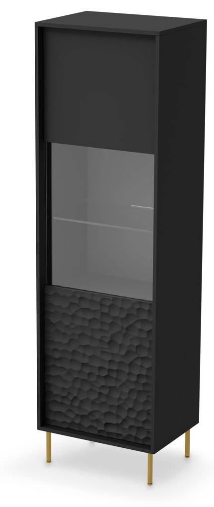 MURANO KM-1 chest, color: artisan oak/black DIOMMI V-PL-BULLET-W-1 DIOMMI-60-22146