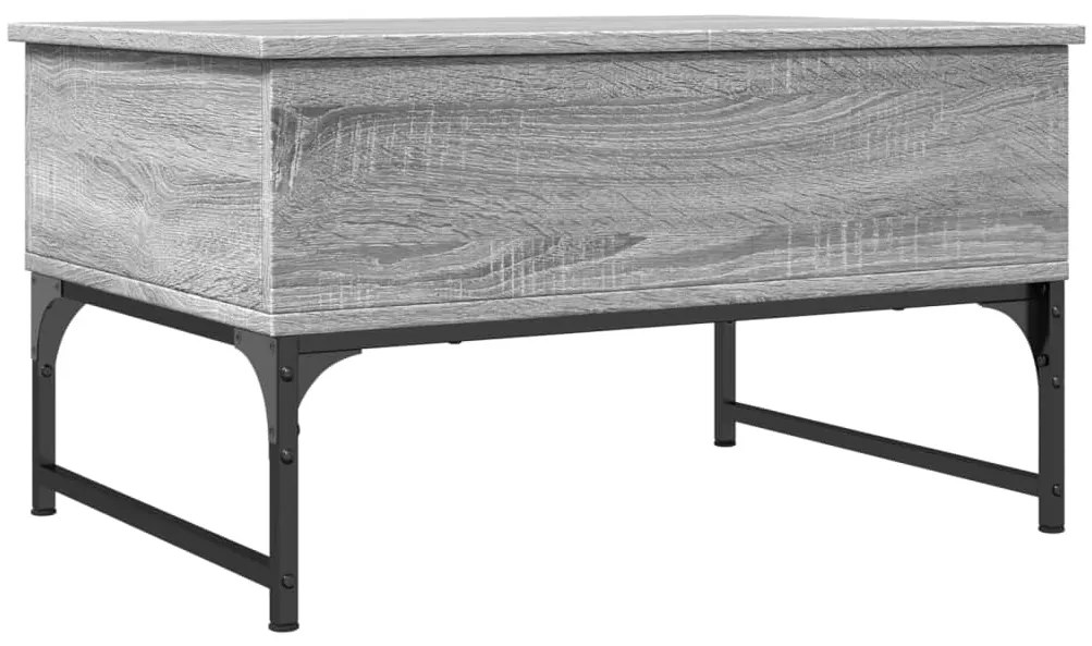 vidaXL Τραπεζάκι Σαλονιού Γκρι Sonoma 70x50x40 εκ. Επεξ. Ξύλο/Μέταλλο