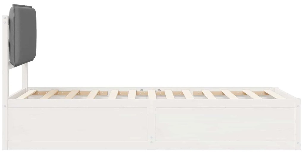 vidaXL Σκελετός Κρεβατιού με Επενδεδυμένο Κεφαλάρι Ανοιχτό γκρι