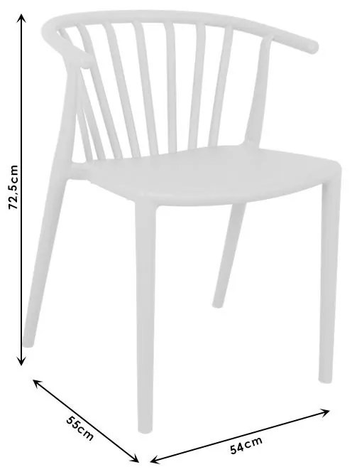 Πολυθρόνα Zelma pp σε λευκή απόχρωση 55x53x73εκ 55x53x73 εκ.