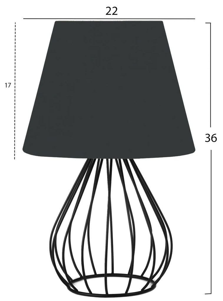 ΦΩΤΙΣΤΙΚΟ ΕΠΙΤΡΑΠΕΖΙΟ ΜΕΤΑΛΛΙΚΟ ΜΑΥΡΟ 22x22x36 εκ.