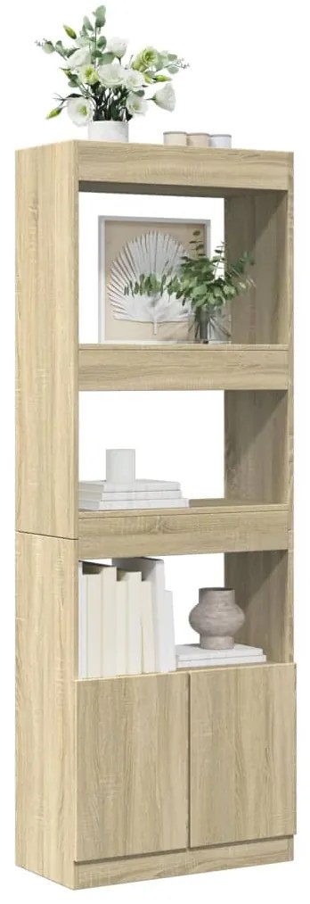 Ντουλάπι Sonoma Δρυς 63x33x180 εκ. από Επεξεργασμένο Ξύλο - Καφέ