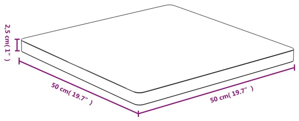 vidaXL Επιφάνεια Τραπεζιού 50x50x2,5 εκ. από Μπαμπού