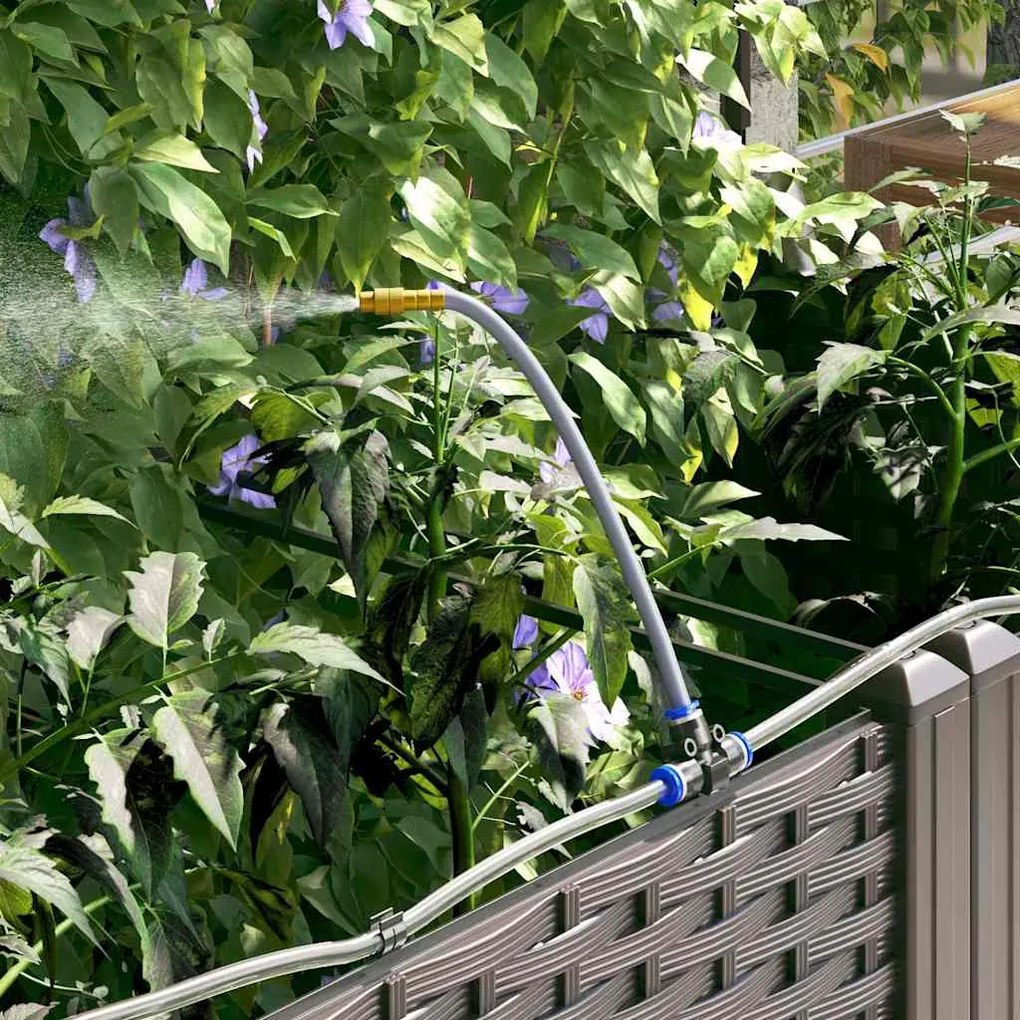 vidaXL Ζαρντινιέρες κήπου Καφέ 120 x 40 x 126 cm Ατσάλι