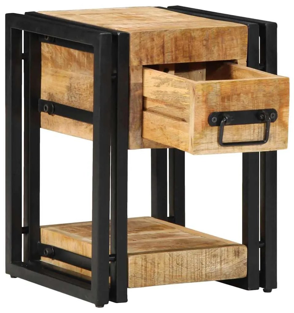 vidaXL Κομοδίνο 2 pcs Καφέ 30 x 30 x 40 cm Μασίφ ξύλο μάνγκο