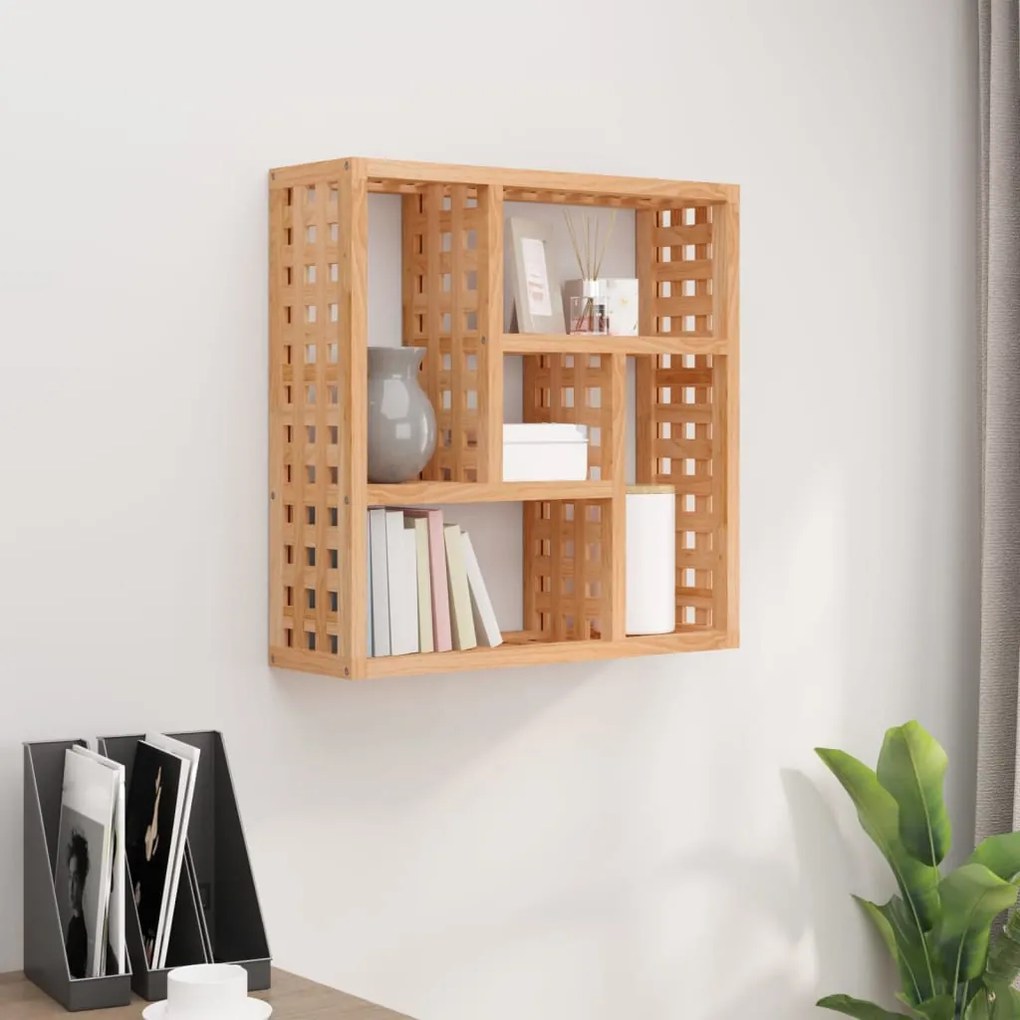 Ράφι Τοίχου 49 x 15 x 49 εκ. από Μασίφ Ξύλο Καρυδιάς