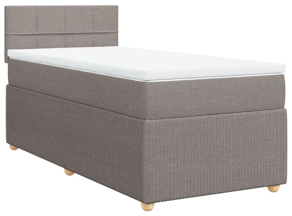 ΚΡΕΒΑΤΙ BOXSPRING ΜΕ ΣΤΡΩΜΑ TAUPE 90X190 ΕΚ.ΥΦΑΣΜΑΤΙΝΟ 3289615