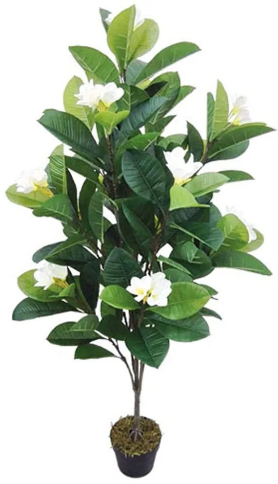 Τεχνητό Φυτό Σε Γλάστρα Πλουμέρια 04-00-18759 140cm Green-Ecru Marhome Synthetic