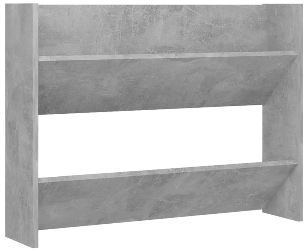 vidaXL Παπουτσοθήκη Τοίχου Γκρι Σκυρ. 80x18x60 εκ. Επεξ. Ξύλο