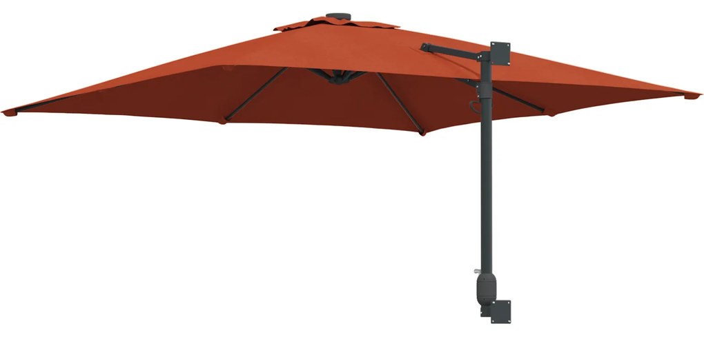 vidaXL Ομπρέλα Κήπου Τοίχου Terracotta 247 cm