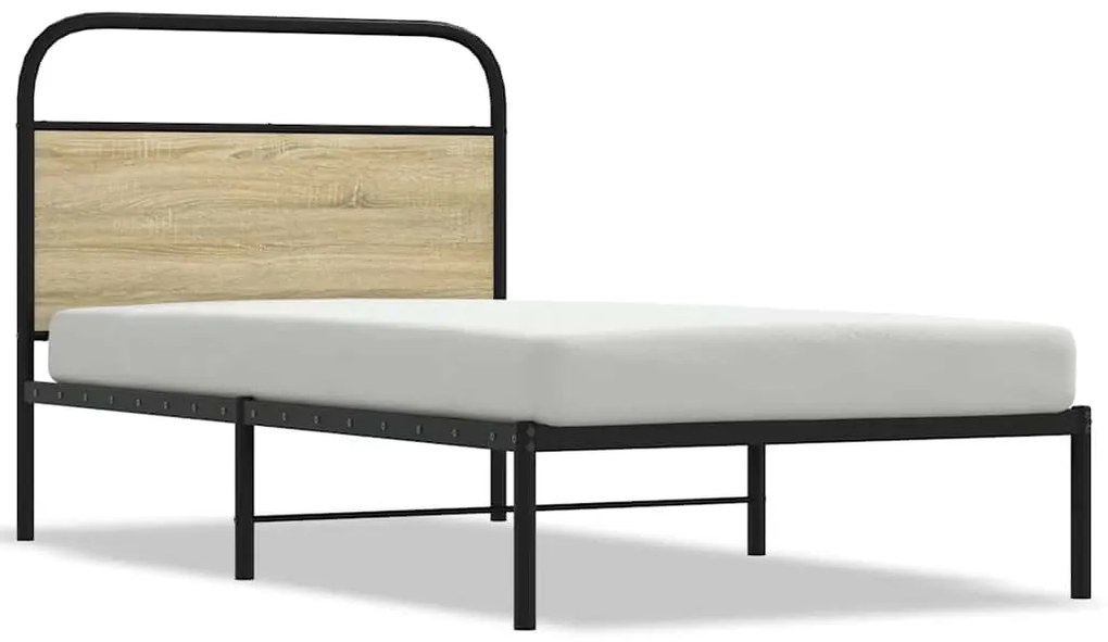 vidaXL Πλαίσιο Κρεβατιού Χωρ. Στρώμα Sonoma Δρυς 100x200εκ Επ. Ξύλο