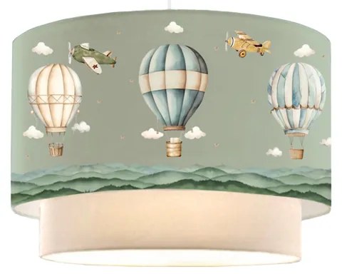 Παιδικό φωτιστικό οροφής Balon pakoworld σε πράσιινο-κρέμα απόχρωση Φ30x20εκ