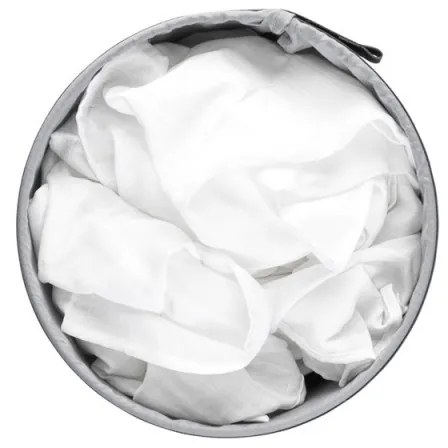 Brabantia 1004178 Καλάθι πλυντηρίου, 35 L, πλαστικό καπάκι, πλήρωση χωρίς άνοιγμα, οπές εξαερισμού, λευκό