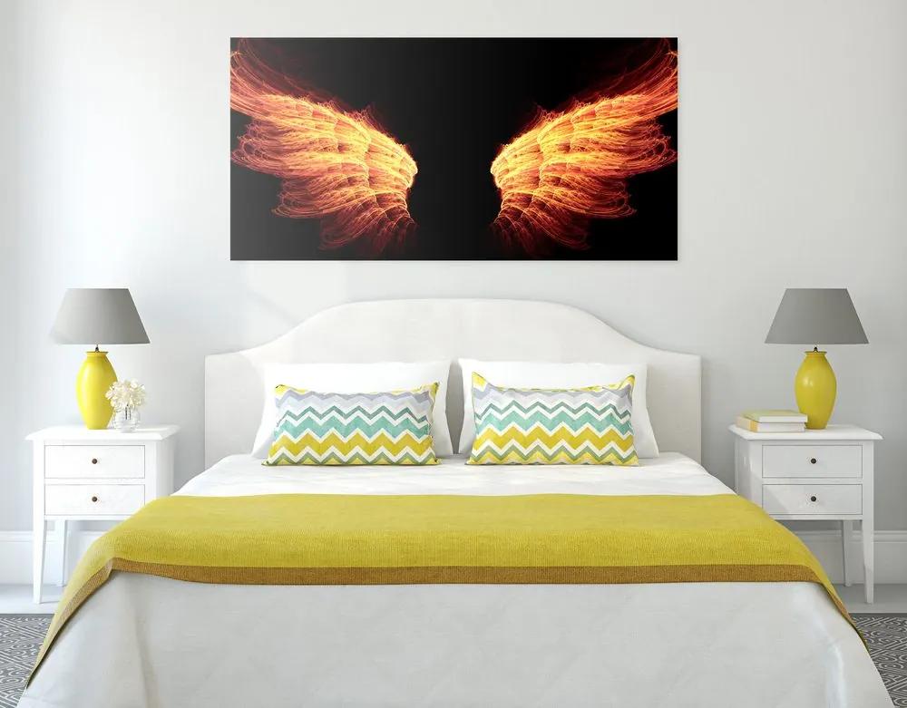 Εικόνα με φλογερά φτερά αγγέλου - 100x50