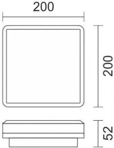 Πλαφονιέρα οροφής Orbit LED-Tetragono