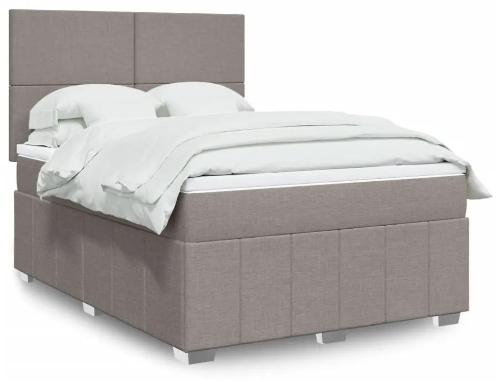 ΚΡΕΒΑΤΙ BOXSPRING ΜΕ ΣΤΡΩΜΑ TAUPE 160X200 ΕΚ. ΥΦΑΣΜΑΤΙΝΟ 3294016