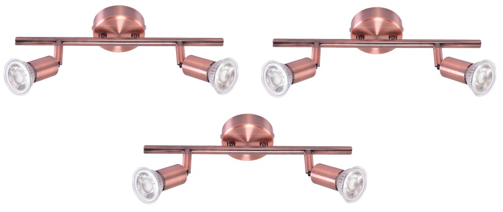 Φωτιστικό Οροφής - Σποτ SE 140-C2 (x3) Saba Packet Copper adjustable spotlight+ - 77-8844 - 51W - 100W - 77-8844