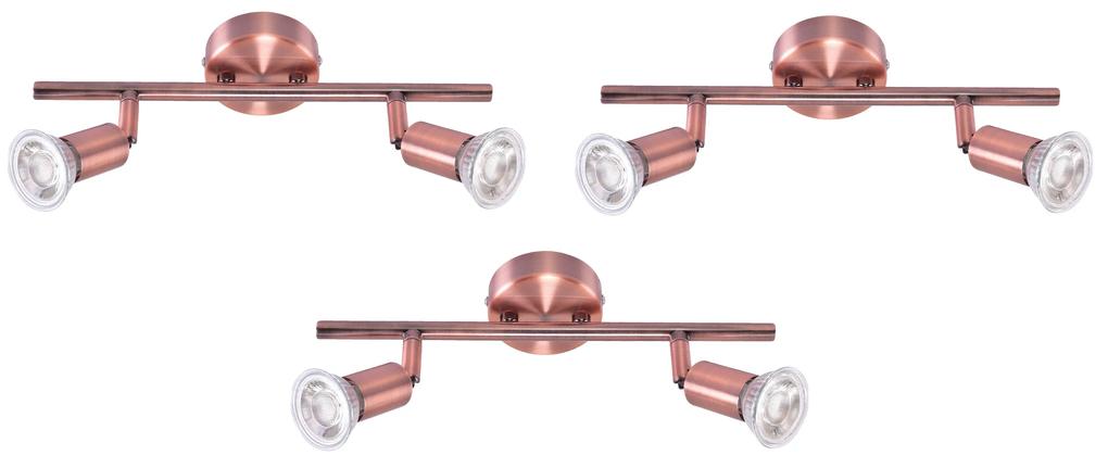 Φωτιστικό Οροφής - Σποτ SE 140-C2 (x3) Saba Packet Copper adjustable spotlight+