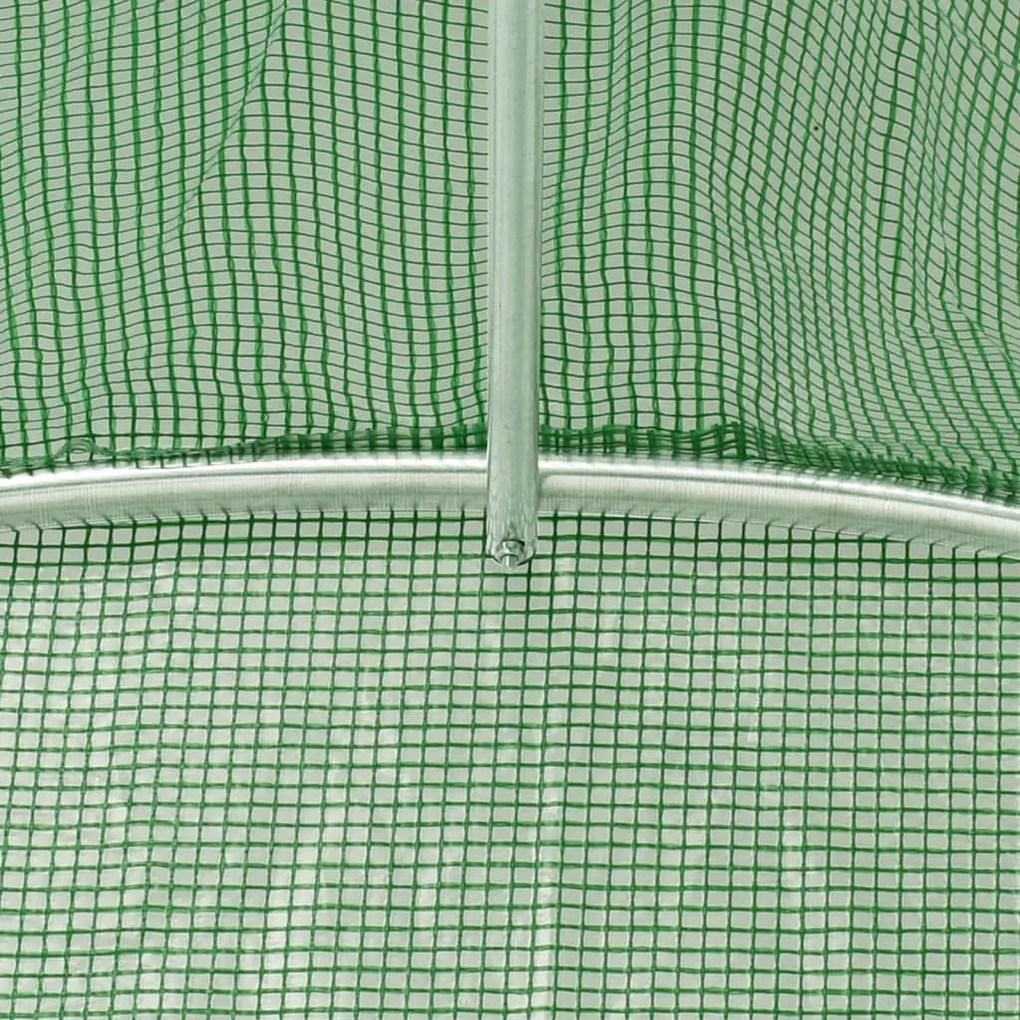 Θερμοκήπιο Πράσινο 54 μ² 18 x 3 x 2 μ. με Ατσάλινο Πλαίσιο - Πράσινο