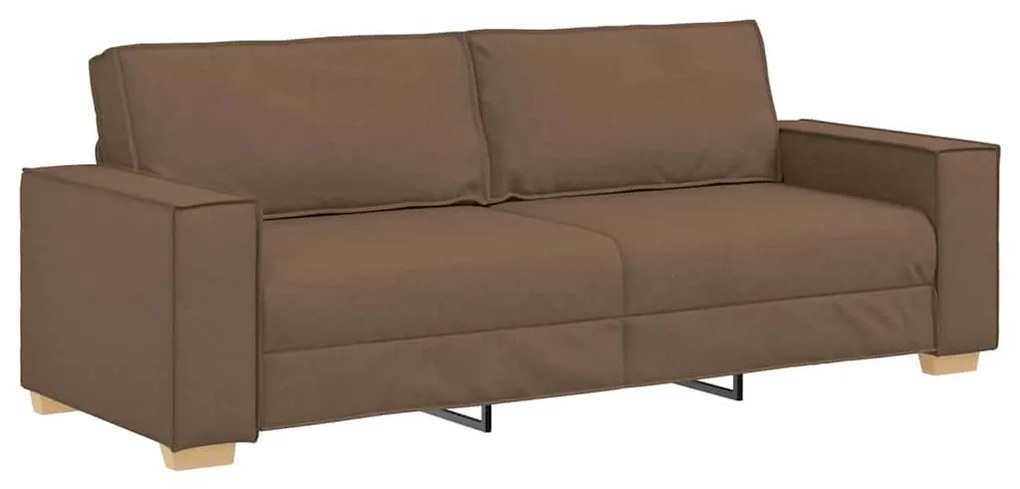 vidaXL Σετ Καναπέ με μαξιλάρι 3 pcs Καφέ 220 x 78 x 84 εκ. ύφασμα