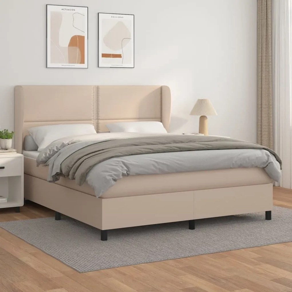 ΚΡΕΒΑΤΙ BOXSPRING ΜΕ ΣΤΡΩΜΑ ΚΑΠΟΥΤΣΙΝΟ 180X200 ΕΚ. ΣΥΝΘ. ΔΕΡΜΑ 3128990