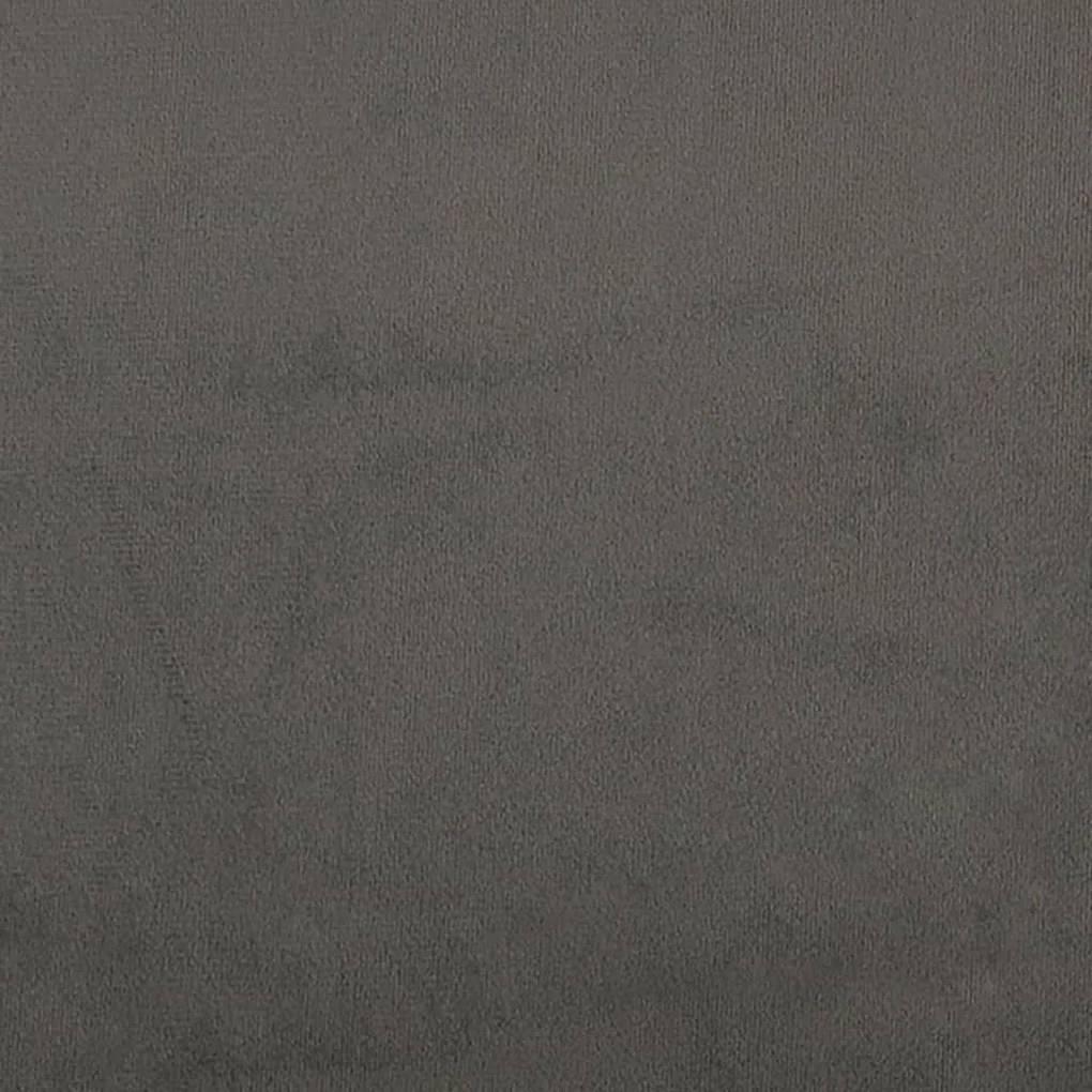 Πλαίσιο Κρεβατιού με Κεφαλάρι Σκ. Γκρι 200x200 εκ. Βελούδινο - Γκρι