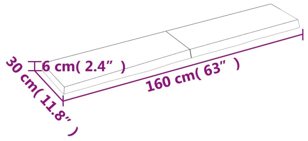 ΡΑΦΙ ΤΟΙΧΟΥ ΣΚΟΥΡΟ ΚΑΦΕ 160X30X(2-6) ΕΚ. ΕΠΕΞ. ΜΑΣΙΦ ΞΥΛΟ ΔΡΥΟΣ 363829