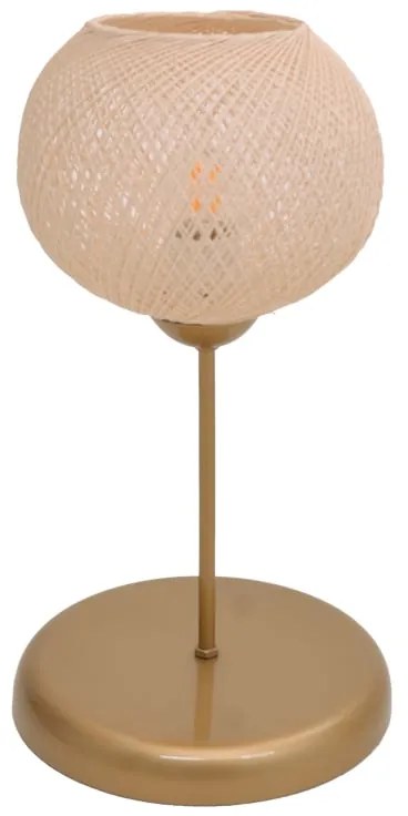 Επιτραπέζιο φωτιστικό Gaia pakoworld Ε27 μέταλλο χρυσό Φ22x37εκ