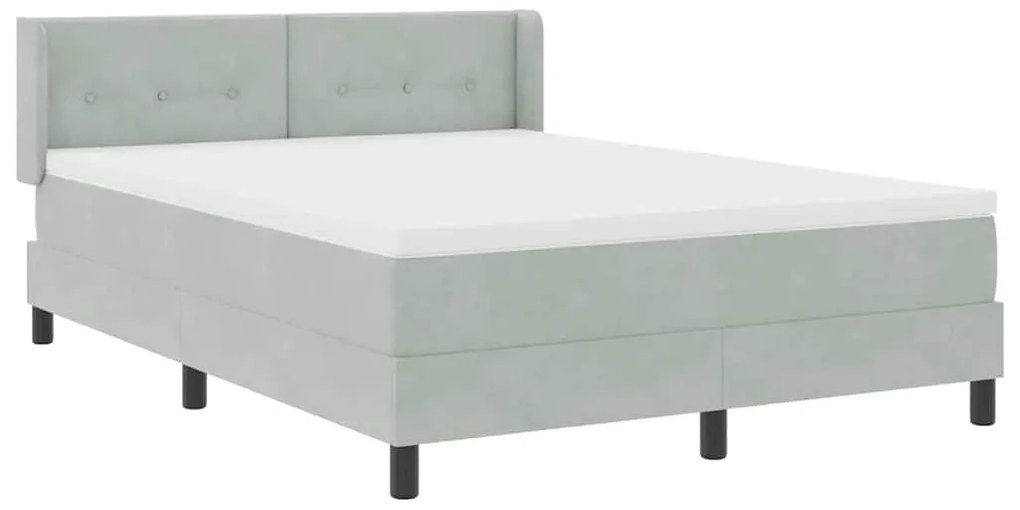 vidaXL Κρεβάτι με Ελατήρια και Στρώμα Μαύρο 100x200 εκ. Βελούδο
