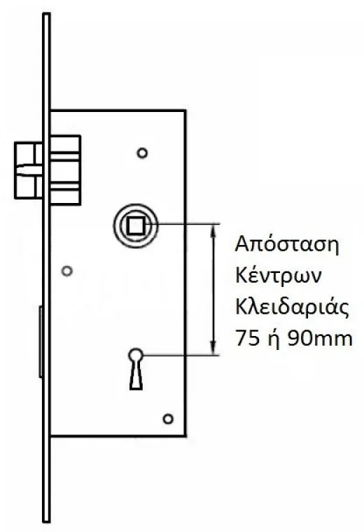 Χειρολαβή πόρτας με πλάκα Vio 06.1000 ΜΑΥΡΟ ΜΑΤ - 06.03.1000.Κ4